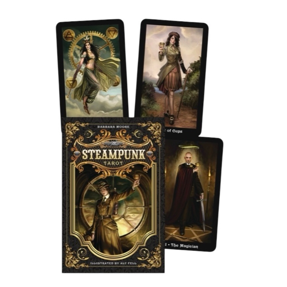 New The Steampunk Tarot Set 78 Card Deck and Guidebook Sealed Barbara Moore Book